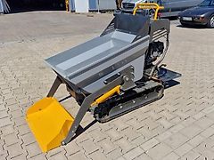 Kettendumper mit Selbstladeschaufel, Minidumper, neuwertig